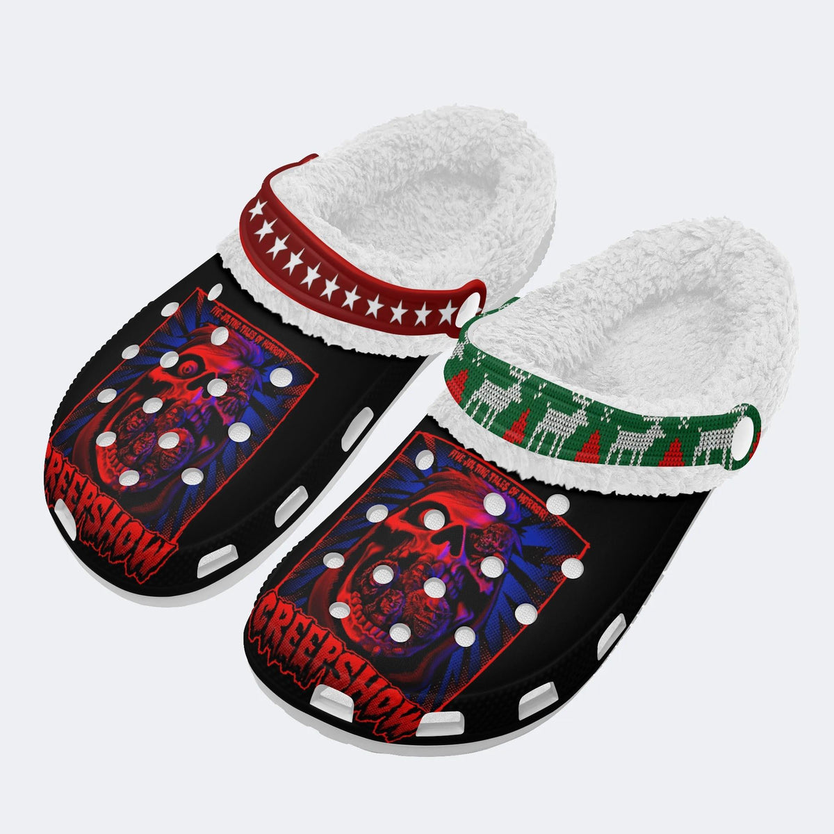 Unisex Horror Movies Print - Fur Lined Slippers/Sandals