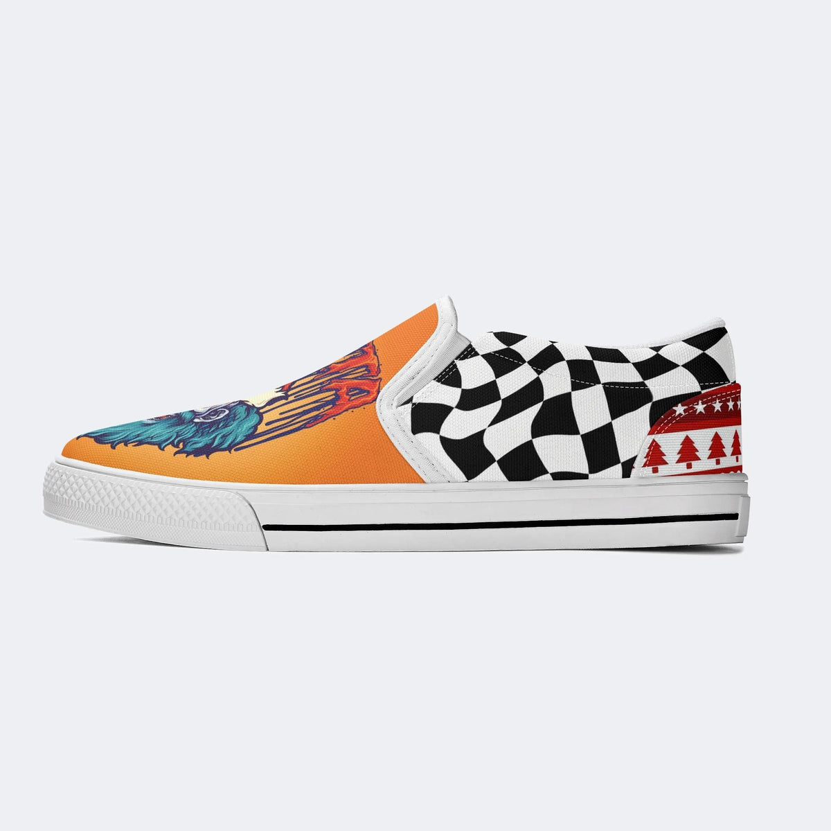 Christmas Ghostface Clown Print - Slip On Shoes