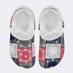 Unisex Classic Print - Fur Lined Slippers/Sandals