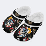 Horror Scythe Ghostface Print - Fur Lined Slippers/Sandals