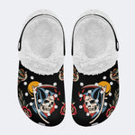 Horror Scythe Ghostface Print - Fur Lined Slippers/Sandals