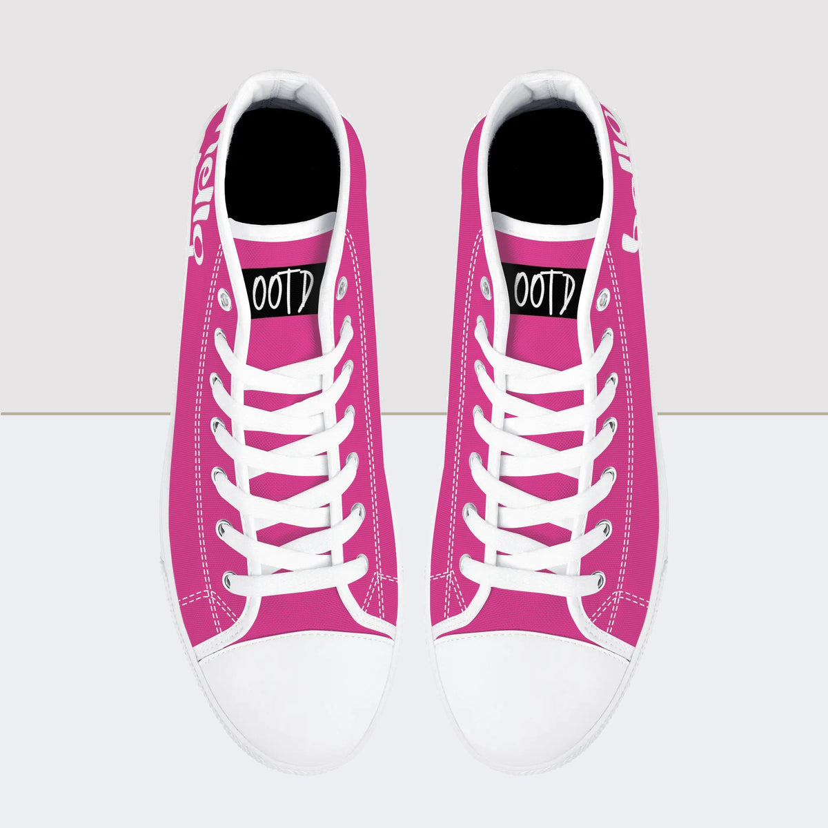 Rosa „Hello Doll“-High-Top-Canvas-Schuhe