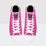 Rosa „Hello Doll“-High-Top-Canvas-Schuhe