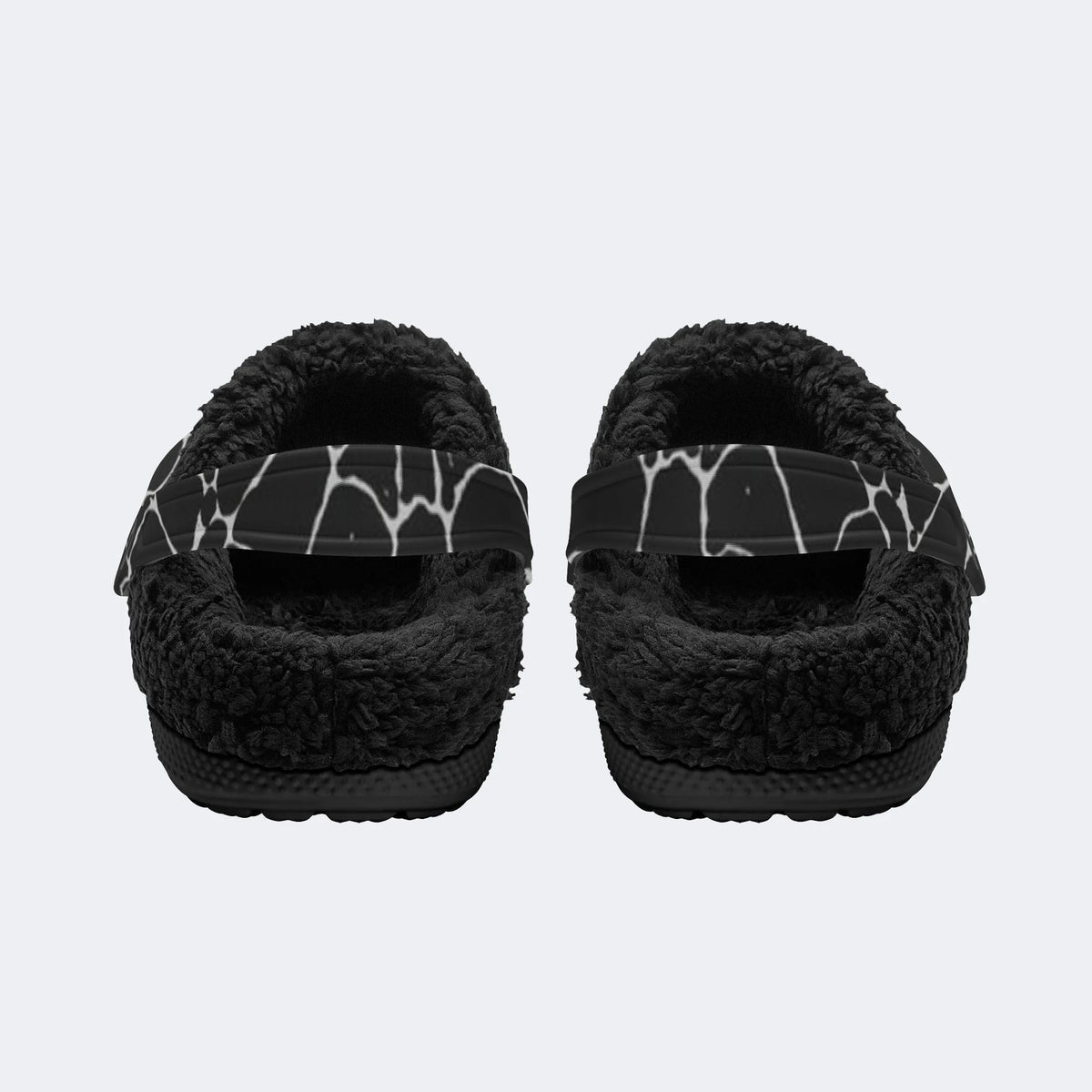 White Spiderweb - Fur Lined Slippers/Sandals