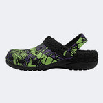 Moth Bug Print - Fur Lined Slippers/Sandals