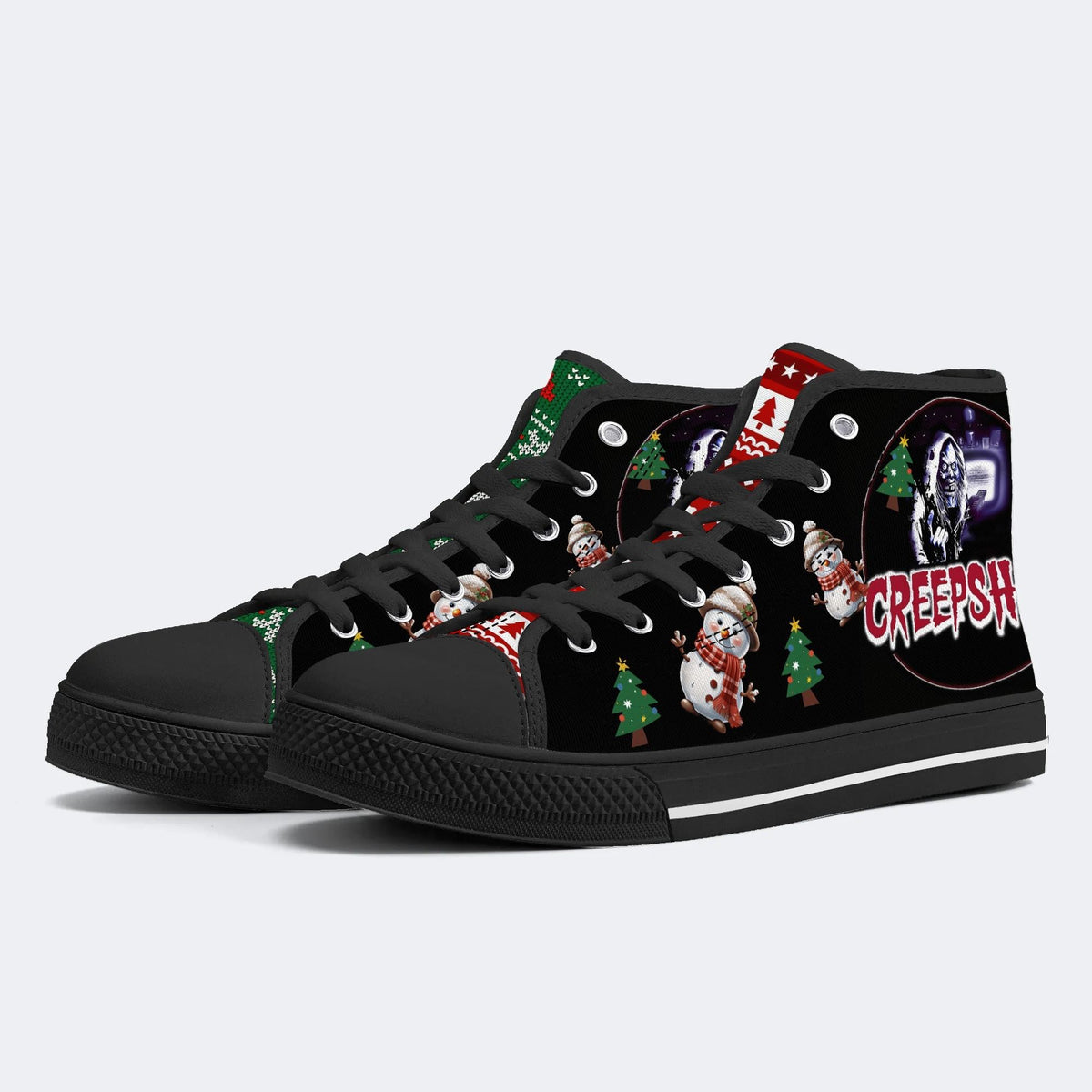 Horror Movie Vintage Graphic Print - High Top Canvas