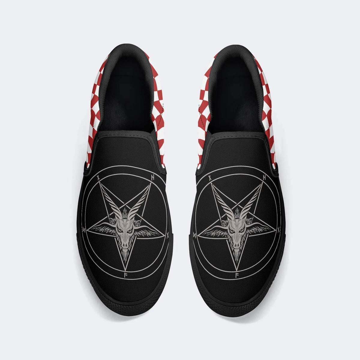 Horror Devil Print - Slip On Shoes