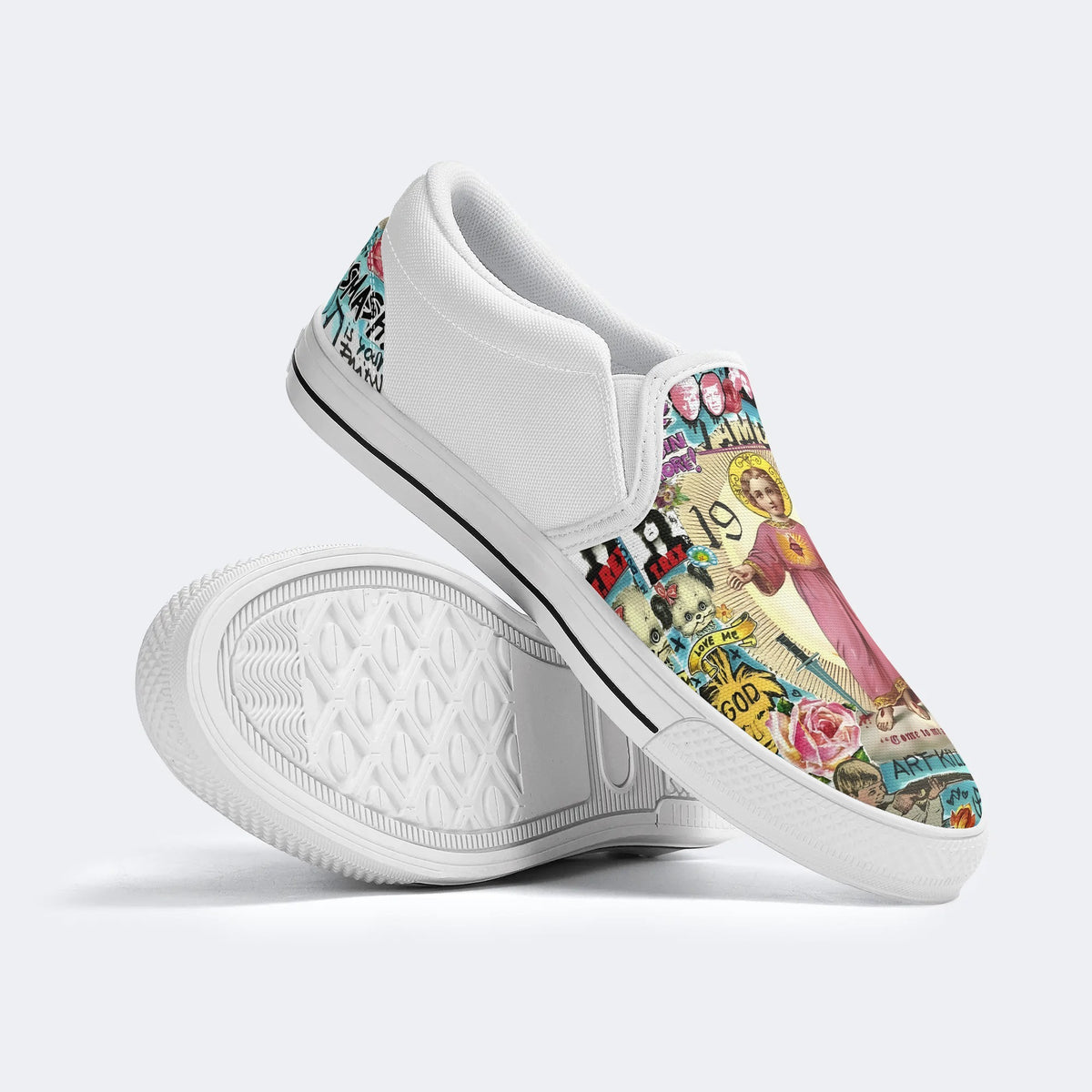 Jesus Child Print - Slip On Shoes