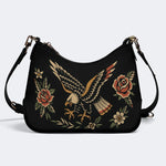 Eagle Spreads Wings - Leather Crossbody Bag