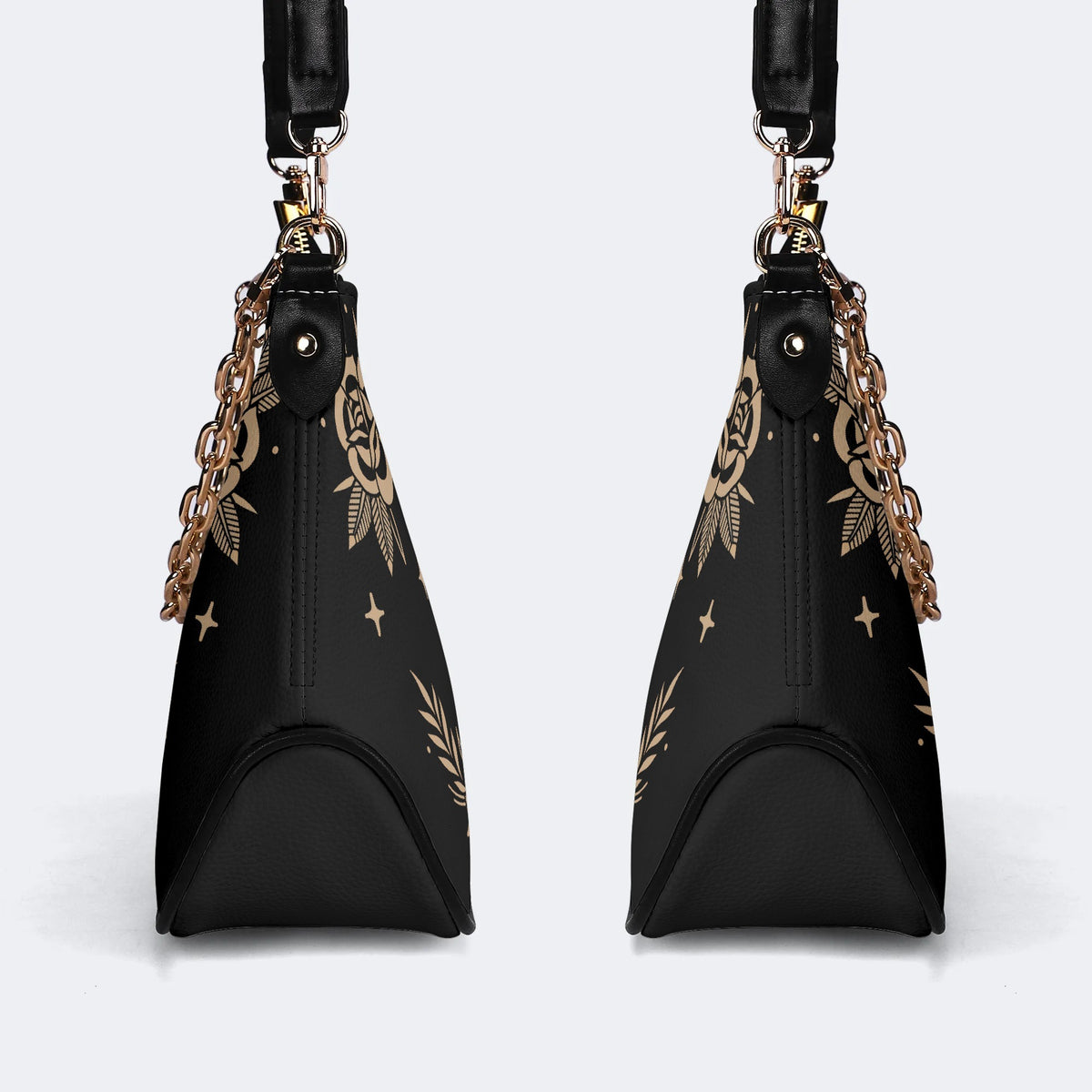 Golden Eagle Print - Leather Crossbody Bag