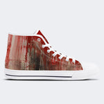 Weird Blood Dark Horror Gothic Halloween Vintage Art Print - Slip On Shoes - High Top Canvas