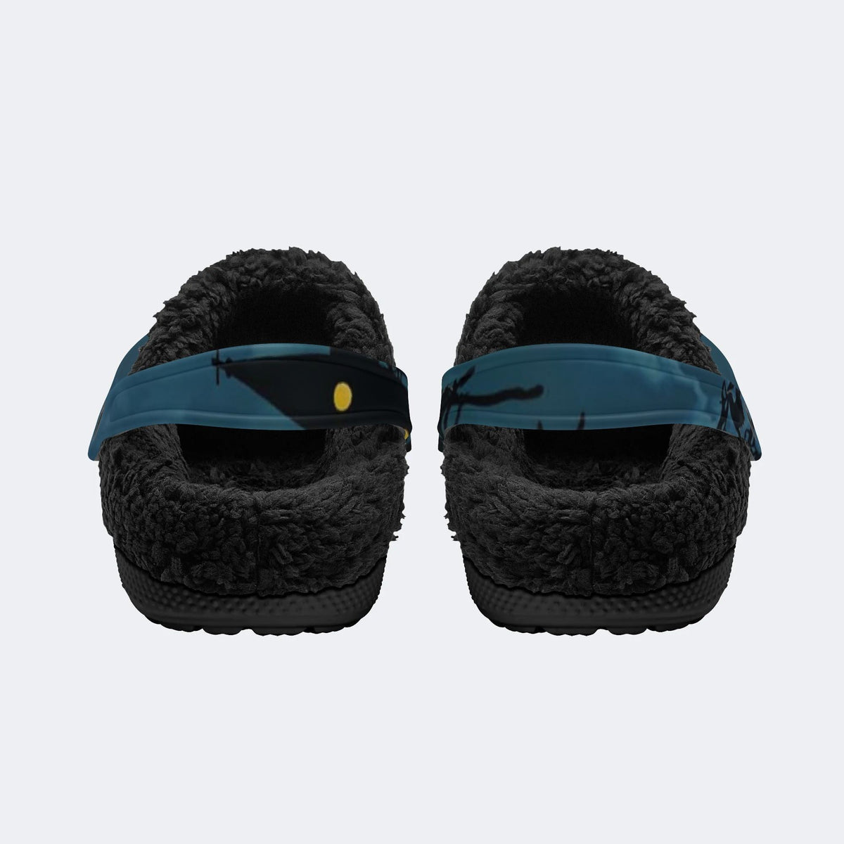 Gothic Night Bats - Fur Lined Slippers/Sandals