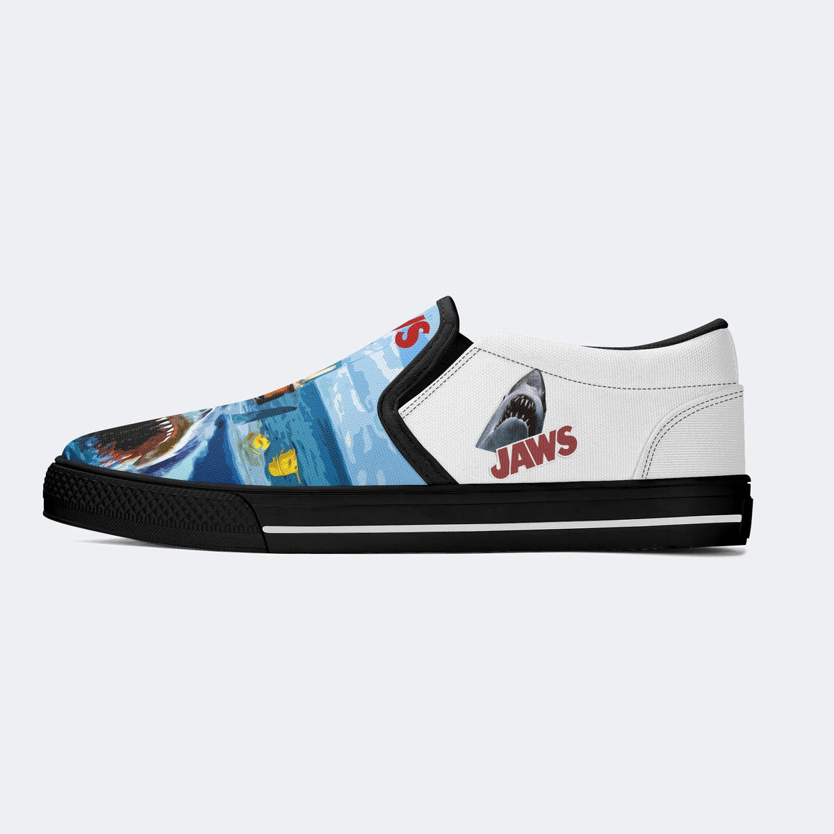 Jaws Movie Retro Print - Slip On Shoes