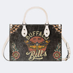 Vintage Death Moth Print - Leather Handbag