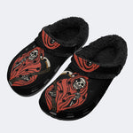 Grim Reaper Scythe Skull - Fur Lined Slippers/Sandals