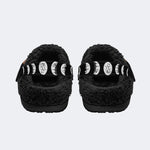 Thirteen Ghosts Print - Fur Lined Slippers/Sandals