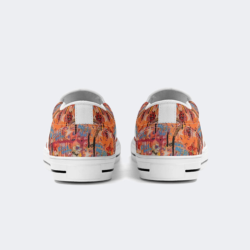 Unisex Christ Mary Graffiti Art Print - Slip On Shoes