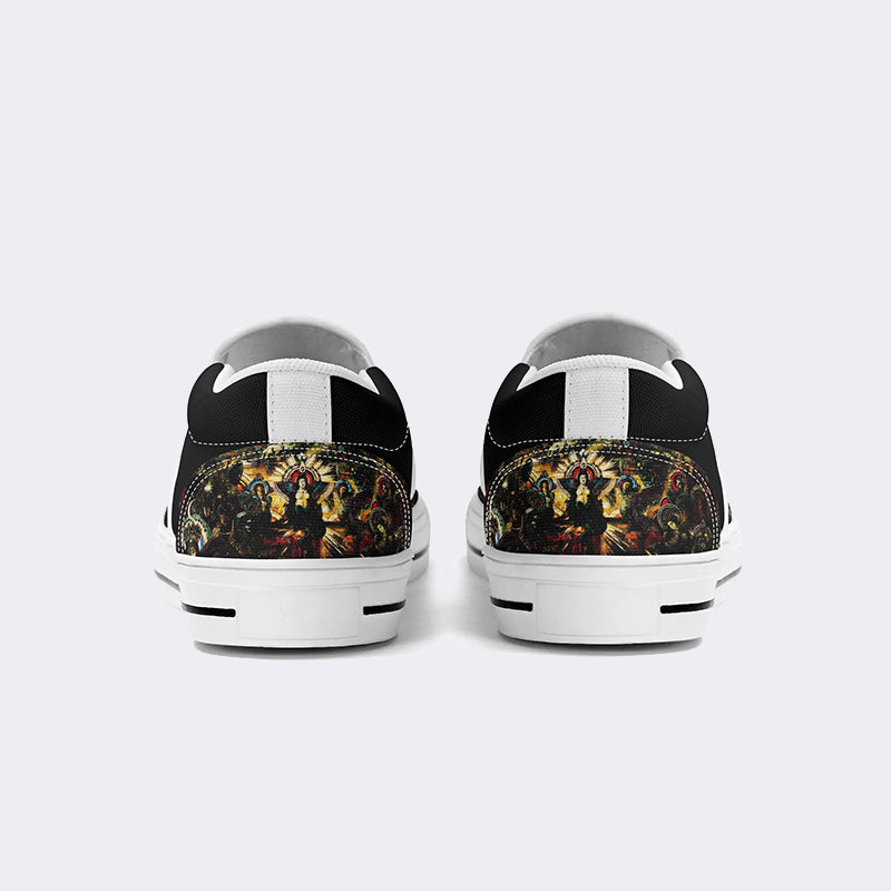 Unisex Christ Graffiti Art Print - Slip On Shoes