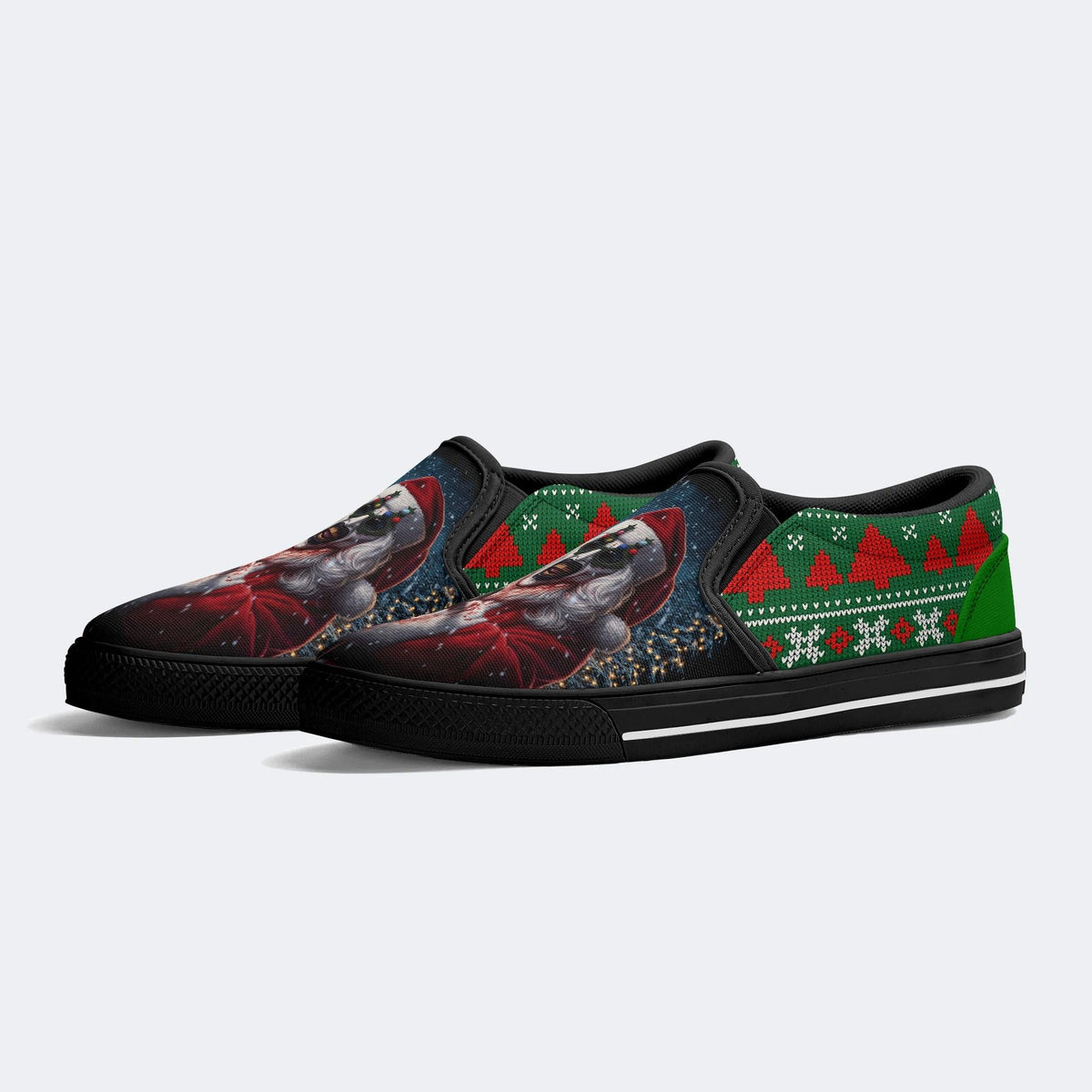 Horror Santa Claus Ghostface Print - Slip On Shoes