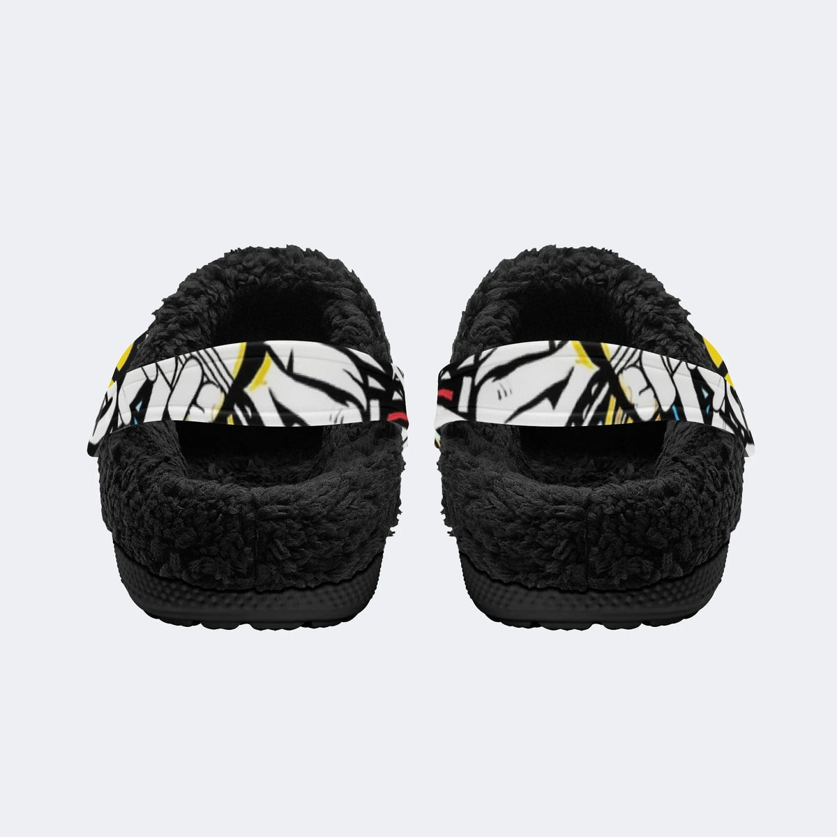 Street Pop Graffiti - Fur Lined Slippers/Sandals