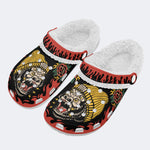 Fire Chimpanzees Print - Fur Lined Slippers/Sandals