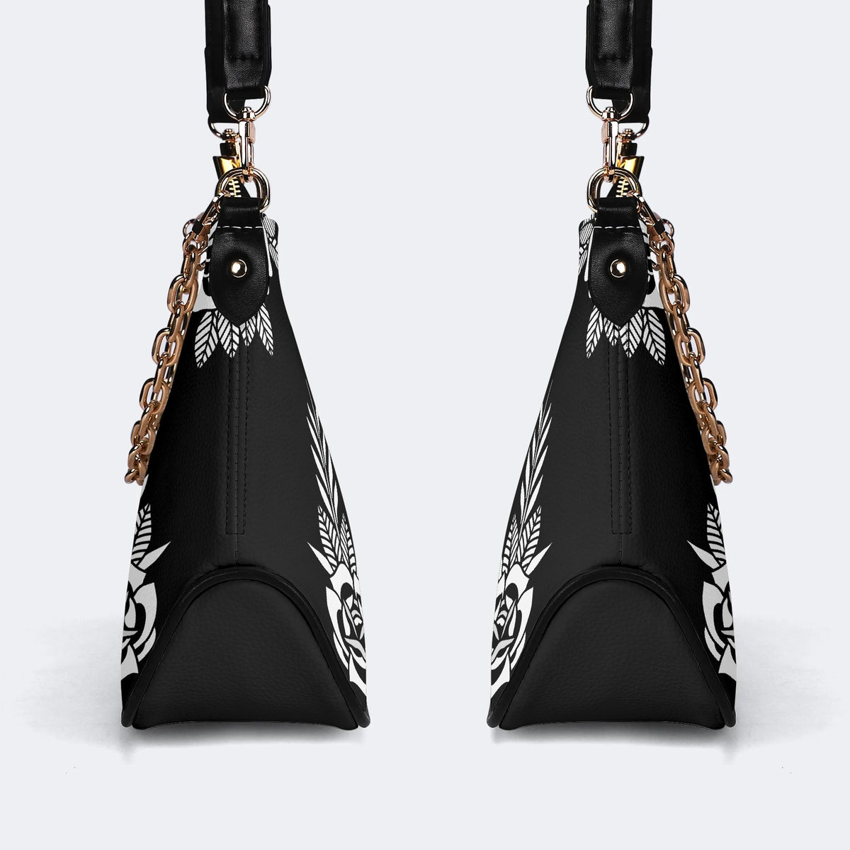 Death Moth Vintage Print - Leather Crossbody Bag
