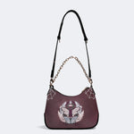 Trivia Moth Print - Leather Crossbody Bag