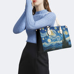 Starry Night Cypress Tree Print Handbag Factory Direct Sales
