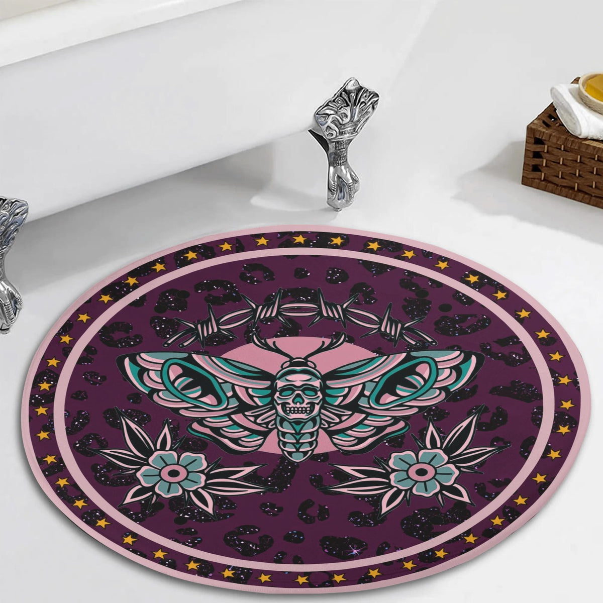 Death Moth Vintage Print - Floor Mat