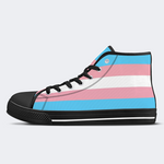 Transgender Flag High Top Canvas Shoes