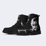 Unisex Black Metal Pinhead Print - Boots