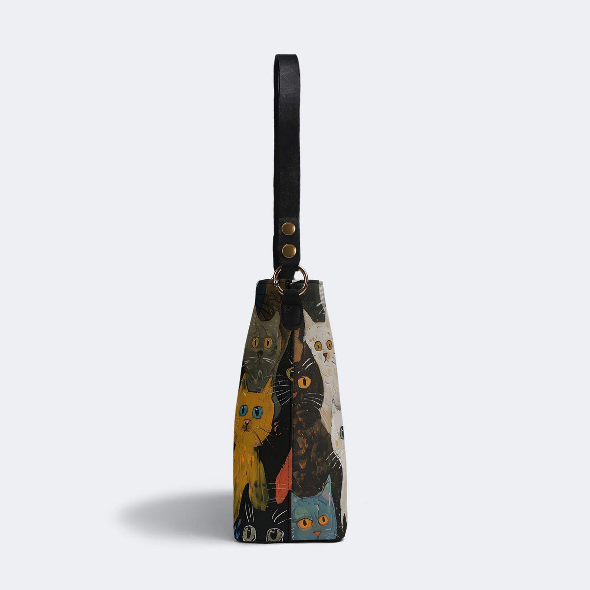 Artistic Graffiti Cats Print - Bucket Bag