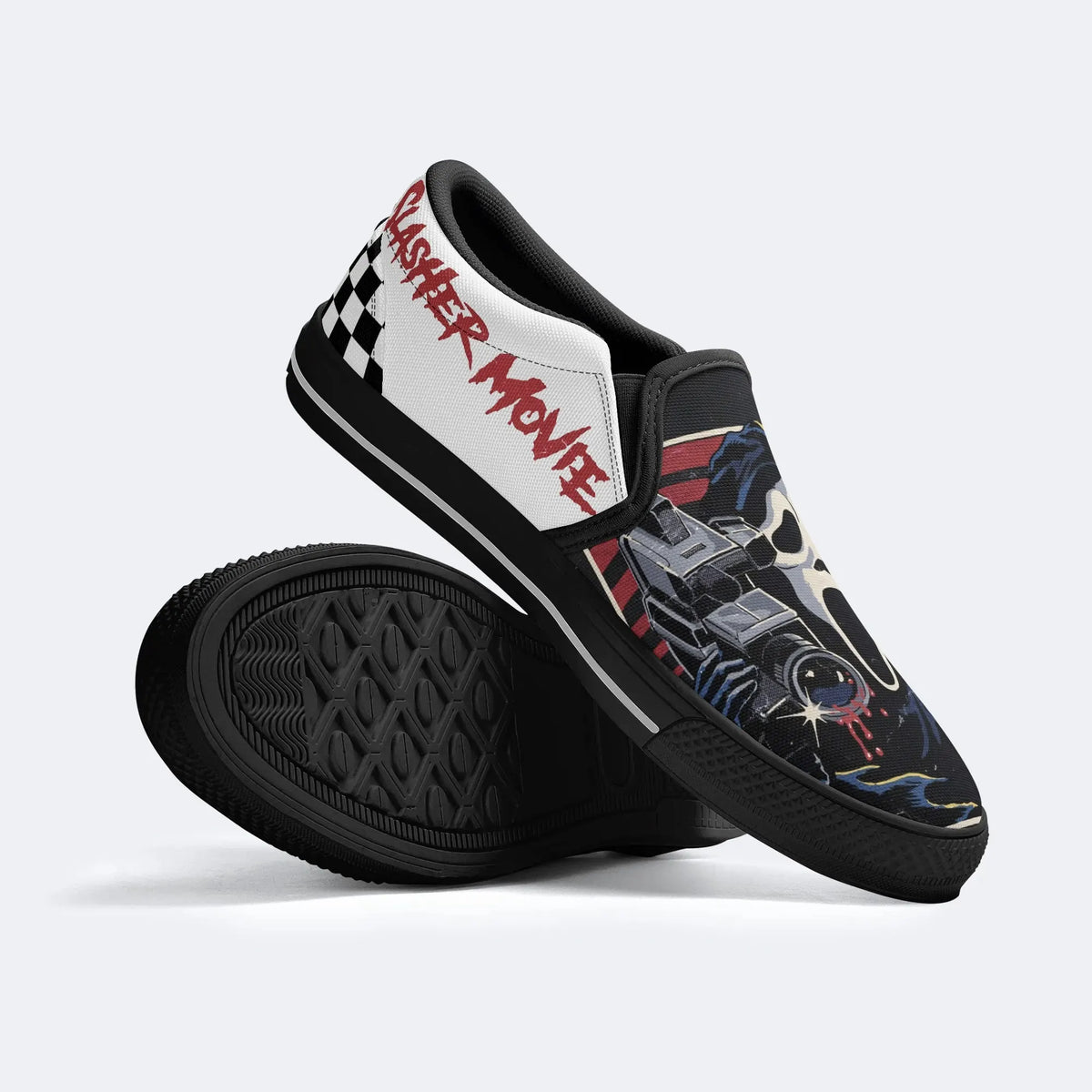 Horror Ghostface Print - Slip On Shoes