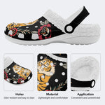 Sulking Tiger Print - Fur Lined Slippers/Sandals