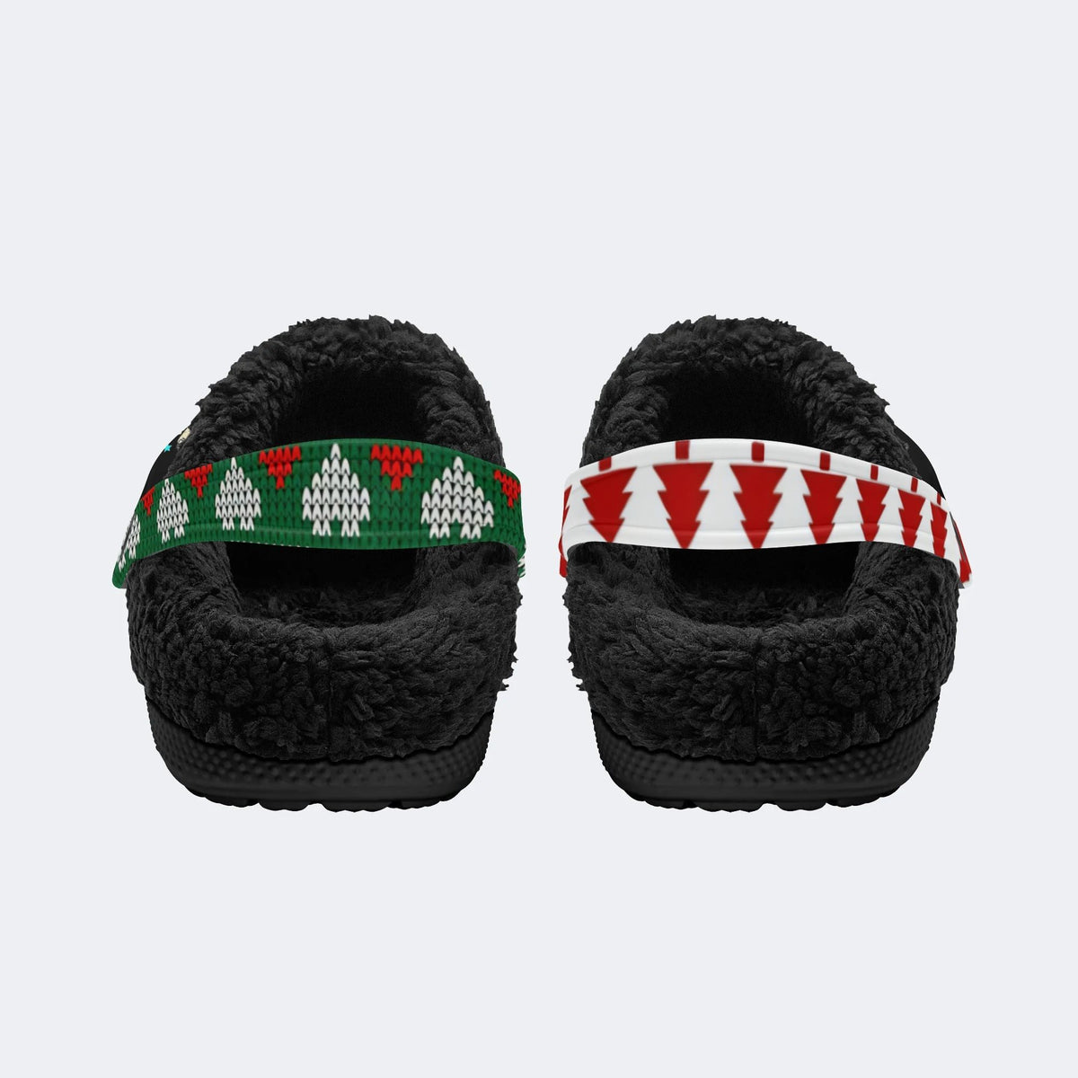 Christmas Horror Print- Fur Lined Slippers