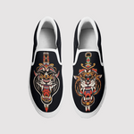 Slipper mit Tiger-Print 