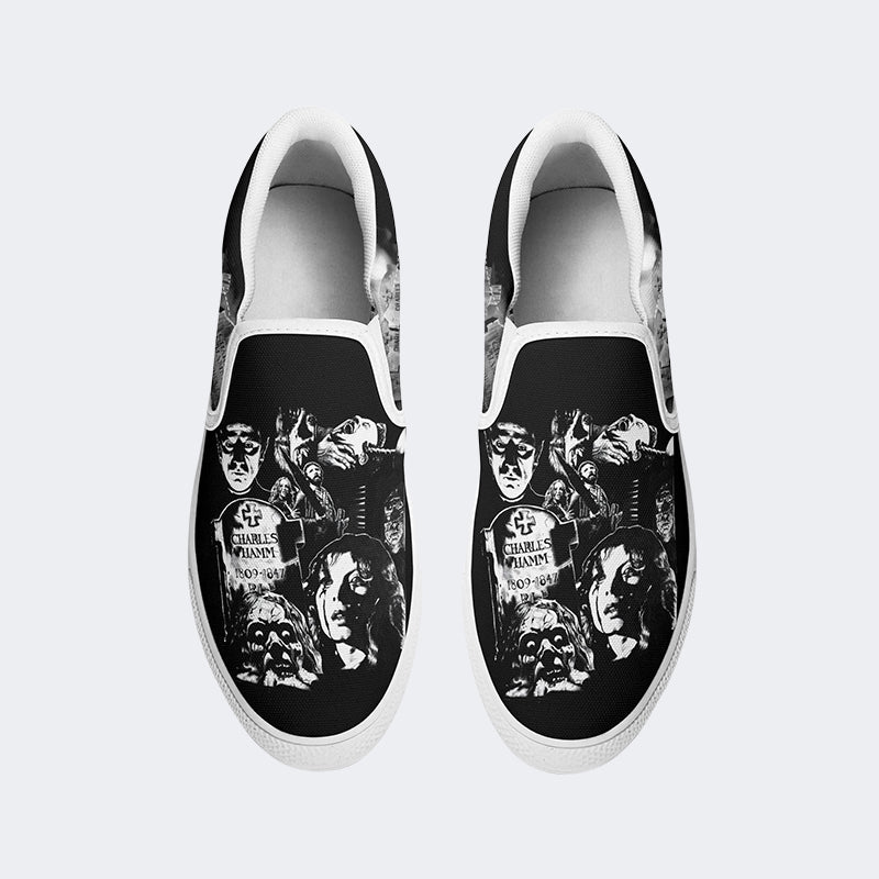 Unisex Horror Print - Slip On Shoes