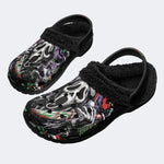 Gothmas Horror Mask‑ Fur Lined Slippers/Sandals