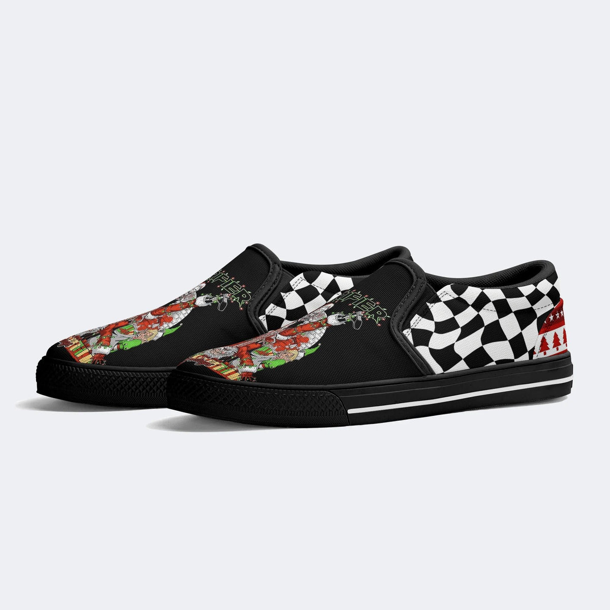 Horror Santa Claus Ghostface Print - Slip On Shoes