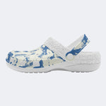 Unisex Ink Print - Fur Lined Slippers/Sandals