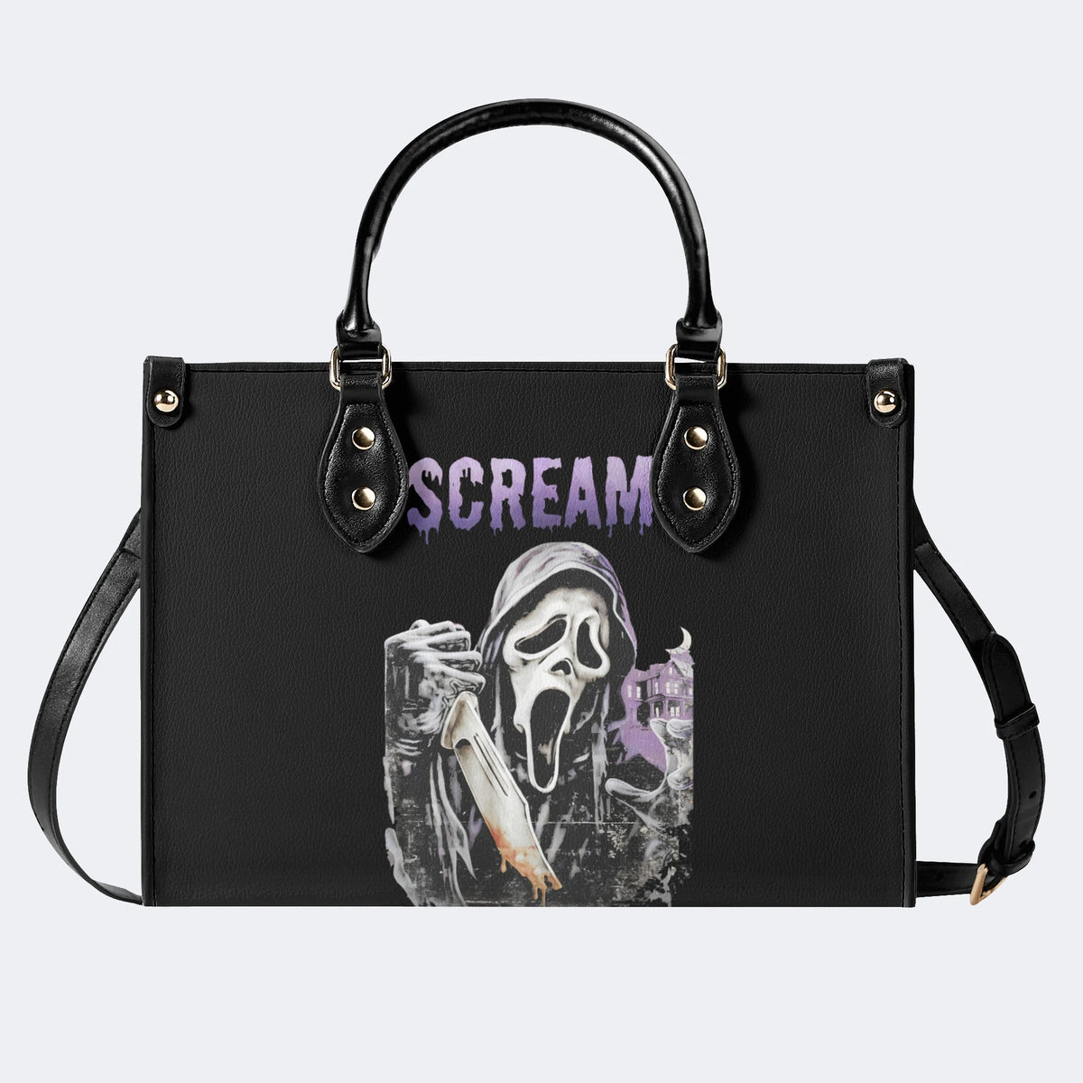 Horror Ghostface Print - Leather Handbag
