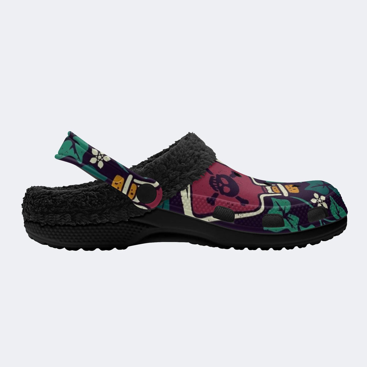 Skull Poison Ivy - Fur Lined Slippers/Sandals