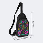 Colorful Death Moth Print - Chest Bag