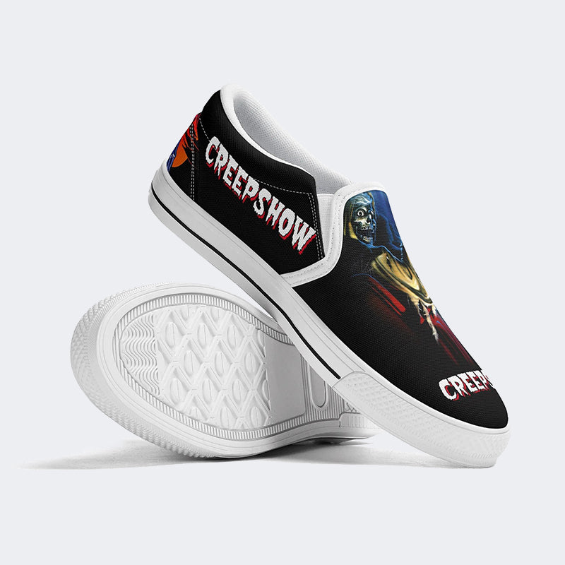 Horror Movie Vintage Graphic Print - Slip On Shoes