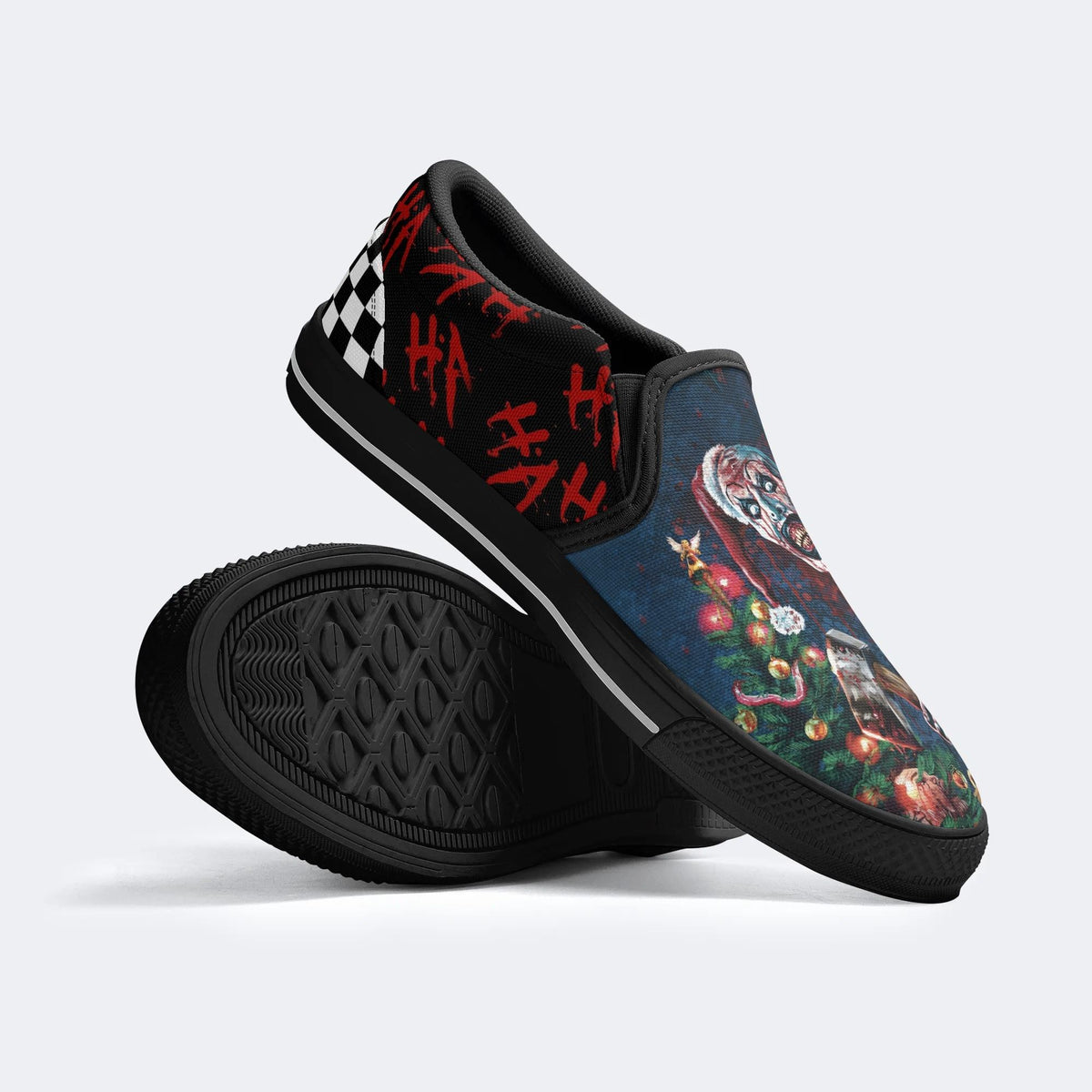 Christmas Terrifier Print - Slip On Shoes