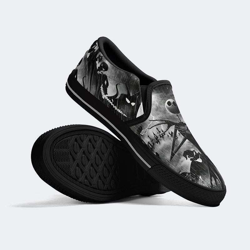 Halloween Nightmare Print - Slip On Shoes