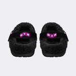 Pink Love Art Print - Fur Lined Slippers/Sandals