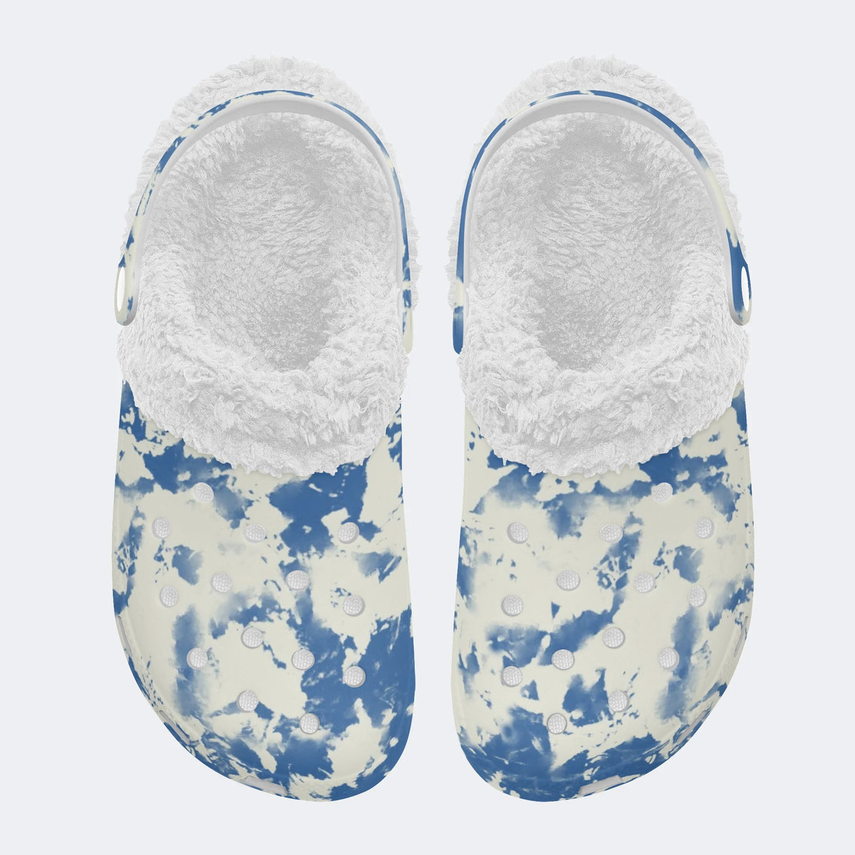 Unisex Ink Print - Fur Lined Slippers/Sandals