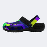 Neon Swirl Marble - Fur Lined Slippers/Sandals