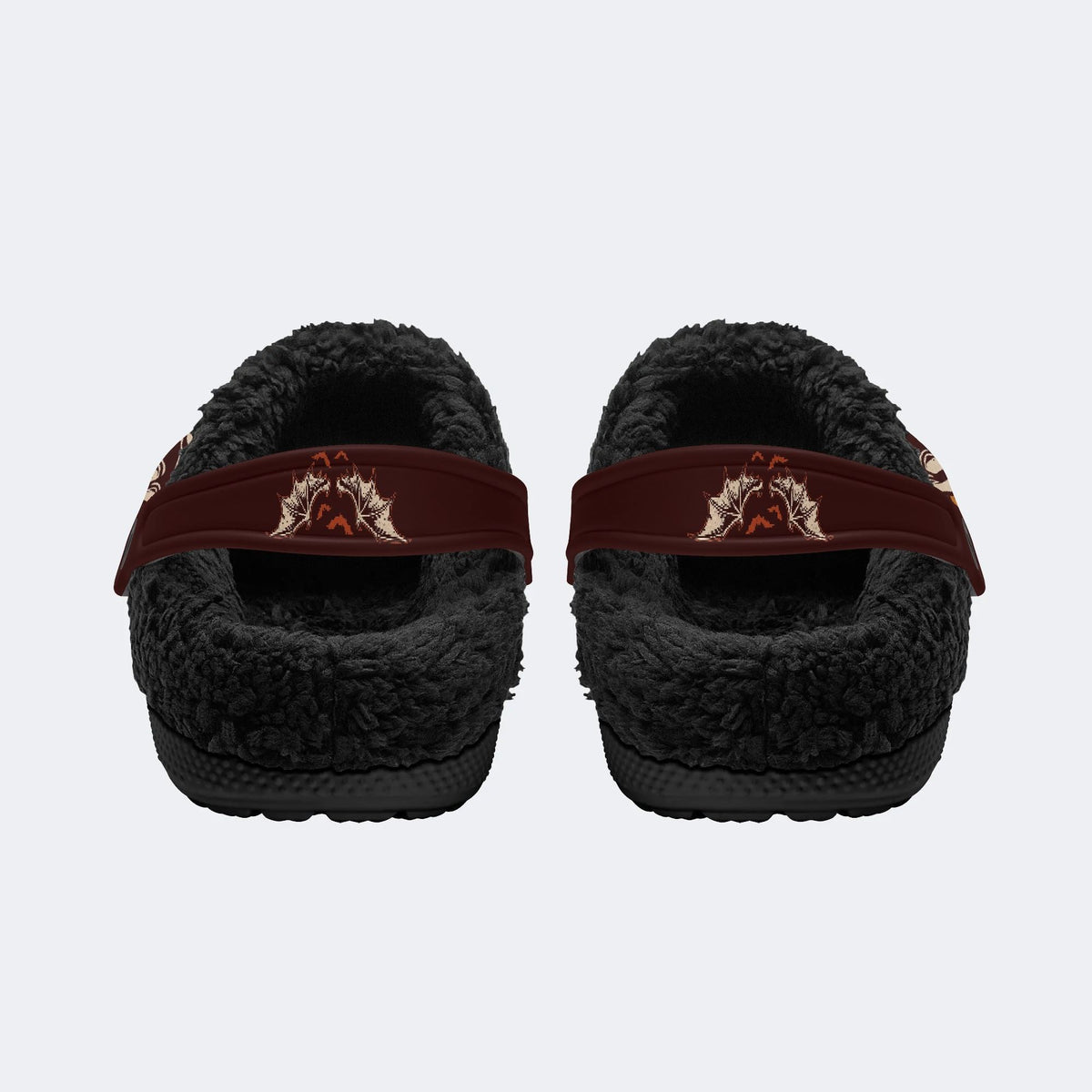 Moon Bat Thorn Skull - Fur Lined Slippers/Sandals